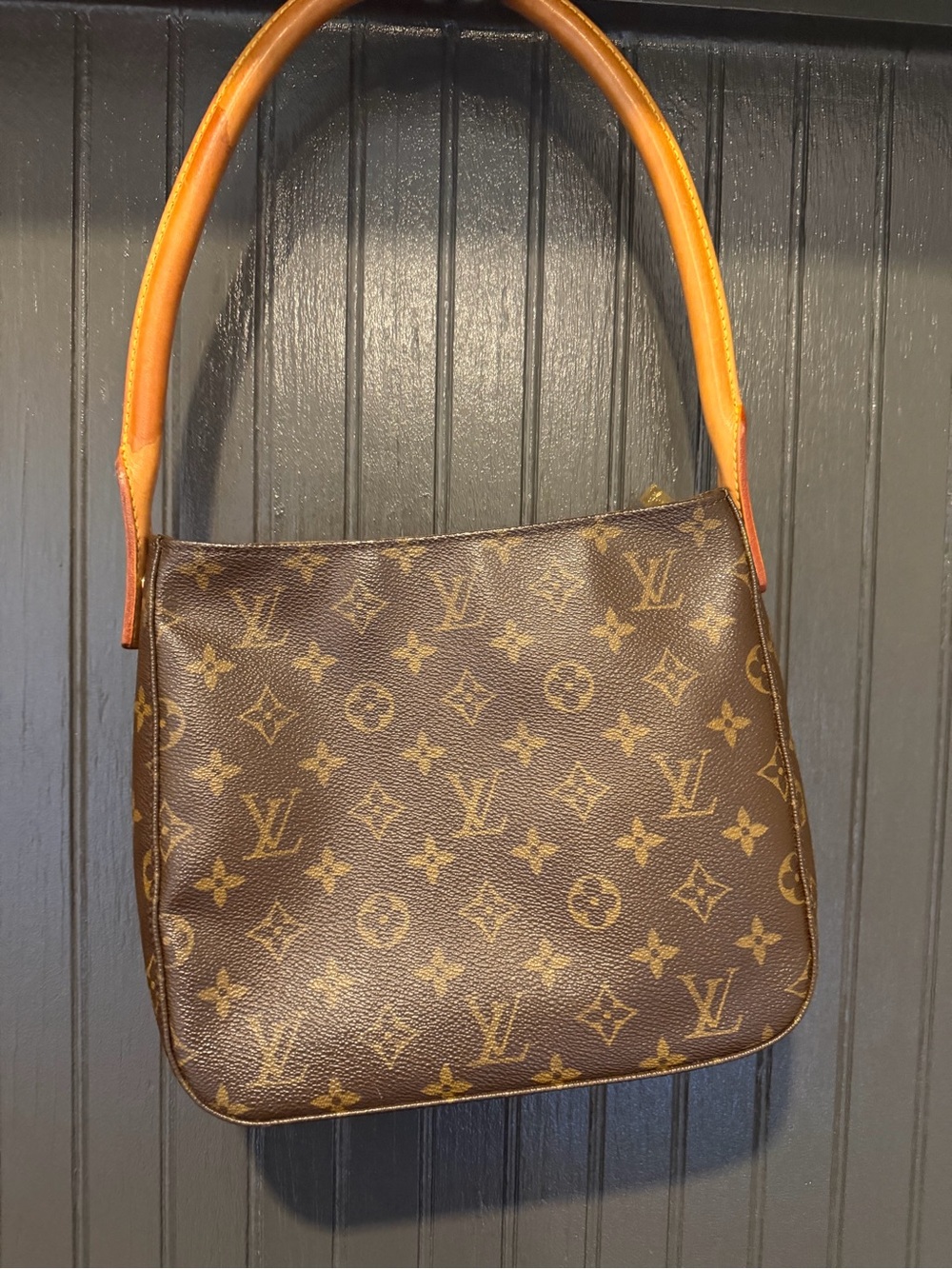 Louis Vuitton Brown Monogram Shoulder Bag LOOPING MM